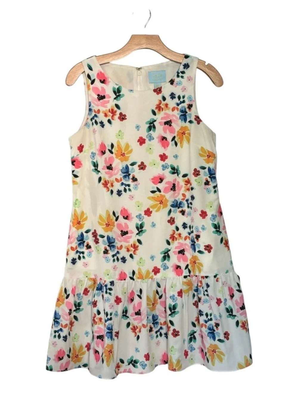 CeCe by Cynthia Steffe Charley Floral Mini Dress Size 4 A-line Preppy - Picture 2 of 6